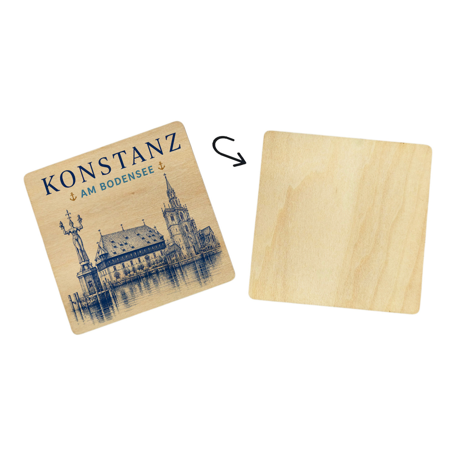 Konstanz am Bodensee Untersetzer 6er Set – Ansicht 3