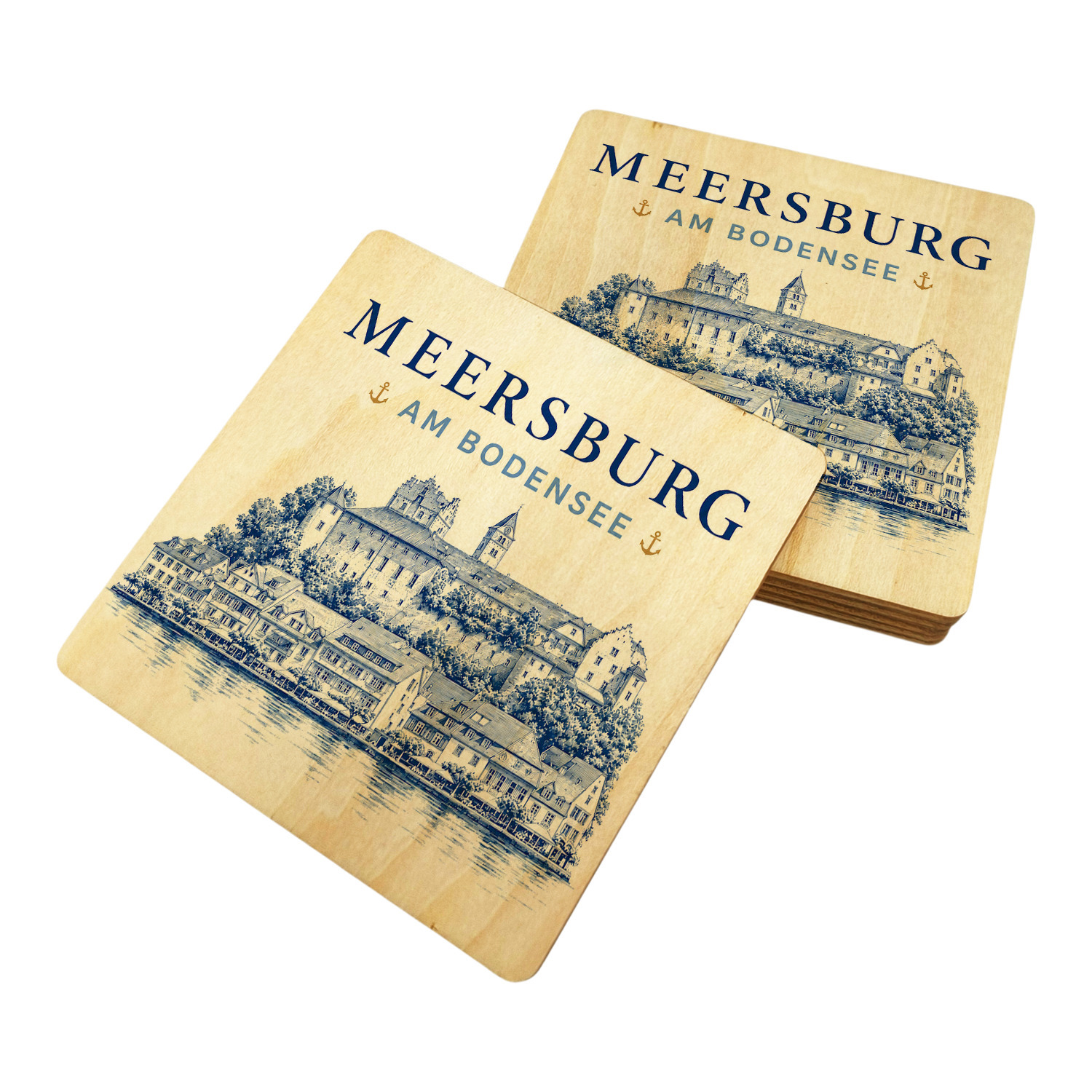 Meersburg am Bodensee Untersetzer 6er Set – Ansicht 2