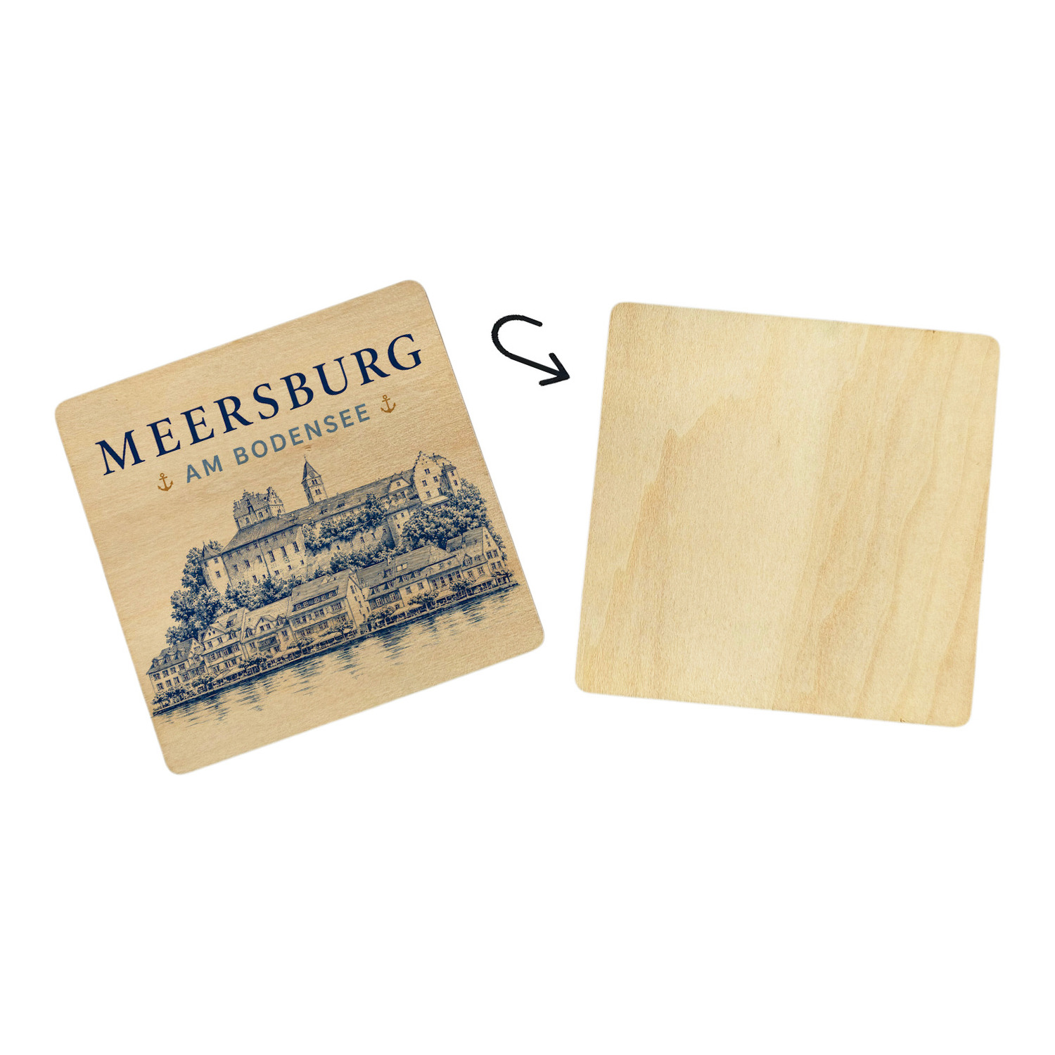 Meersburg am Bodensee Untersetzer 6er Set – Ansicht 3