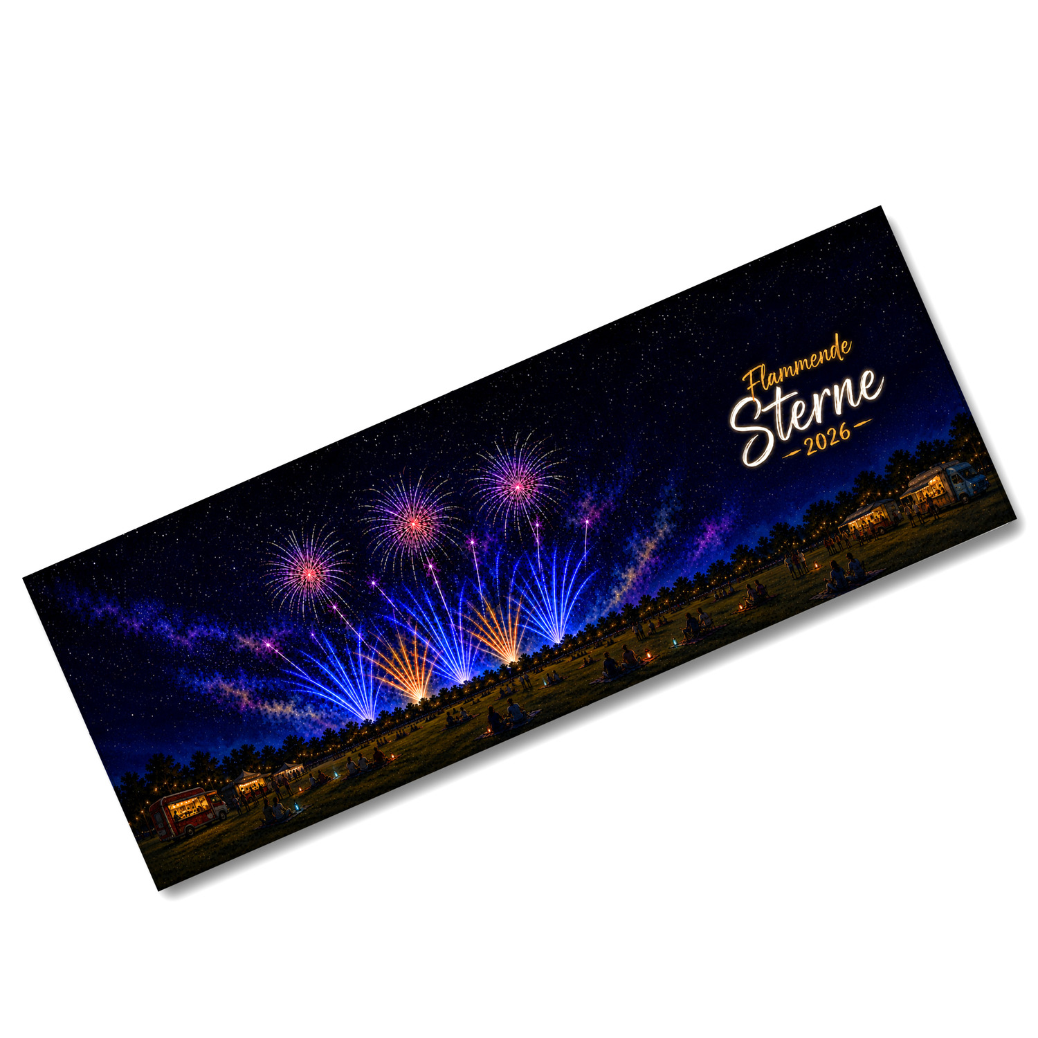 Flammende Sterne 2026 Souvenir Magnet lang