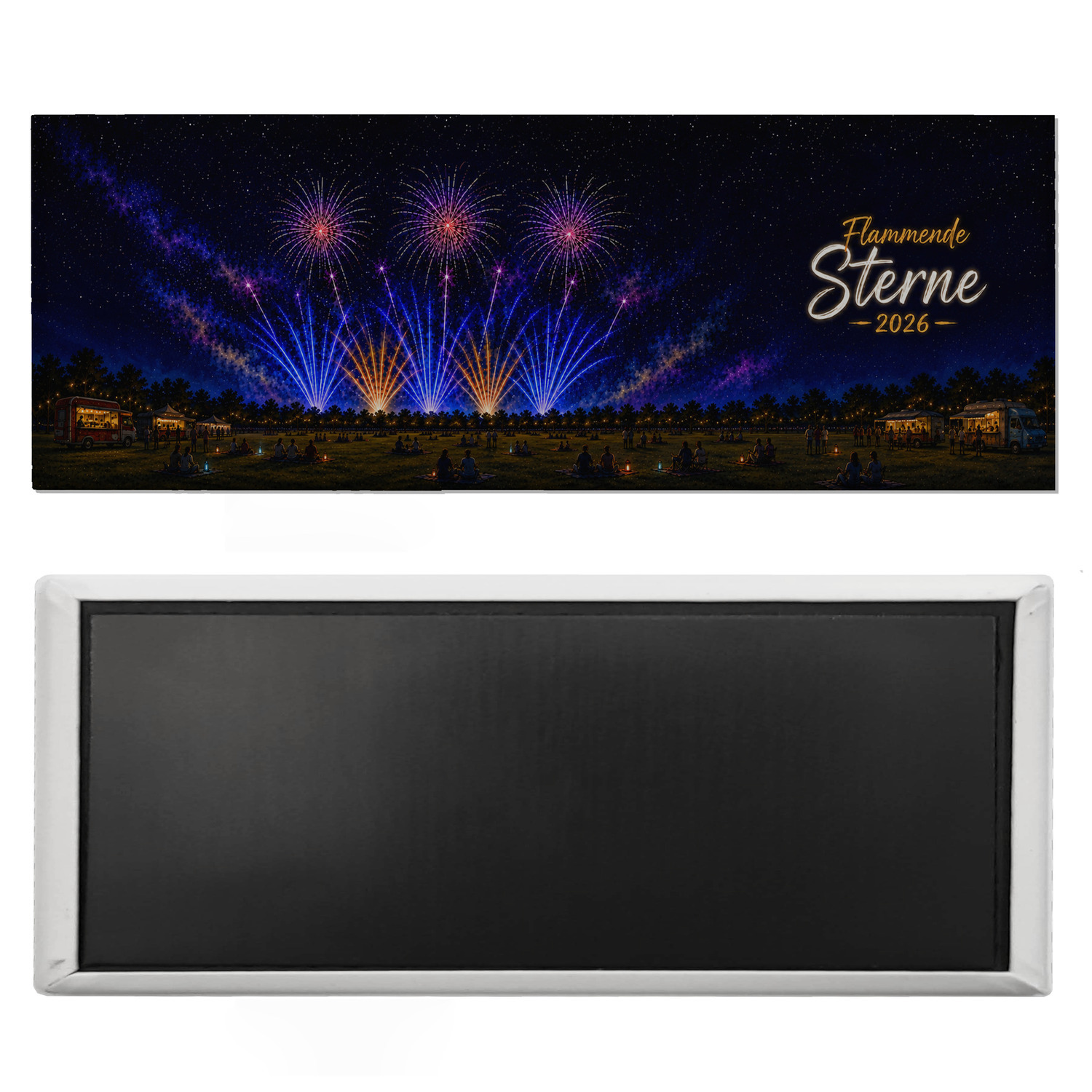 Flammende Sterne 2026 Souvenir Magnet lang – Ansicht 2
