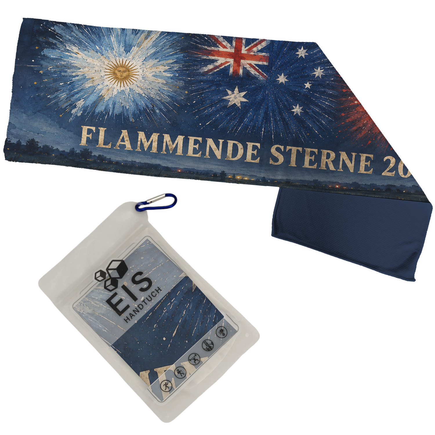 Länder Flammende Sterne 2026 Eishandtuch