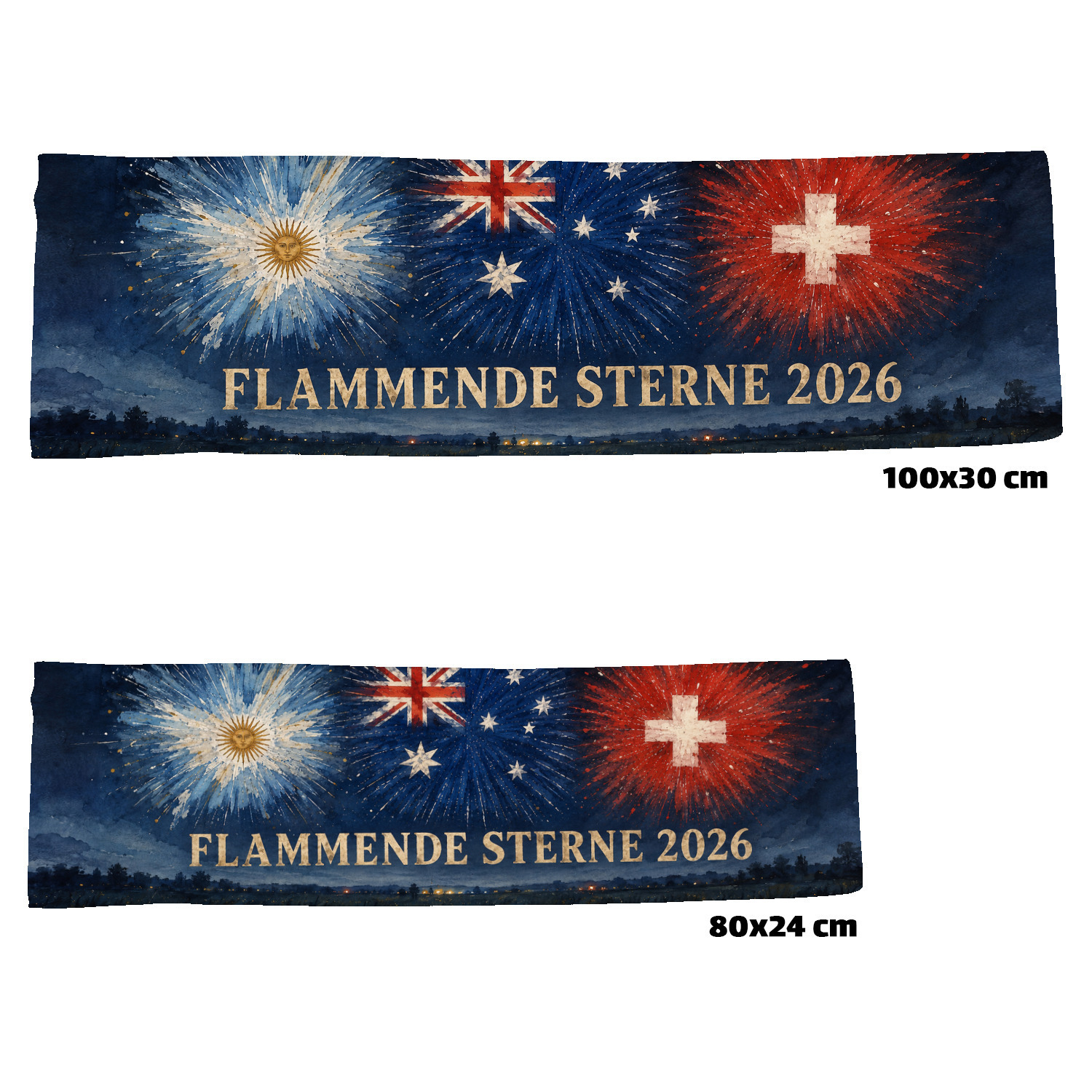 Länder Flammende Sterne 2026 Eishandtuch – Ansicht 3