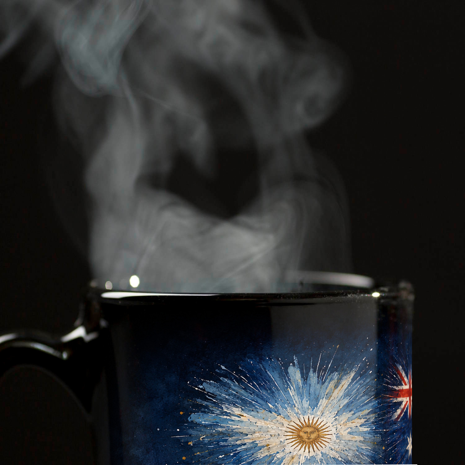 Länder Flammende Sterne 2026 Tasse schwarz – Ansicht 6
