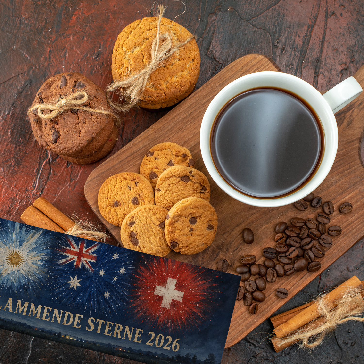Länder Flammende Sterne 2026 Souvenir Magnet lang – Ansicht 4