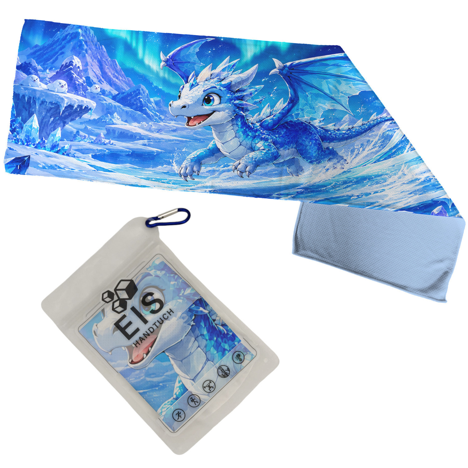 Drache Eishandtuch