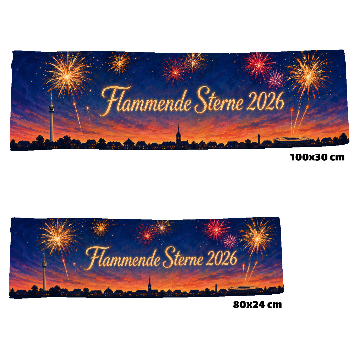 Skyline Flammende Sterne Eishandtuch – Ansicht 3