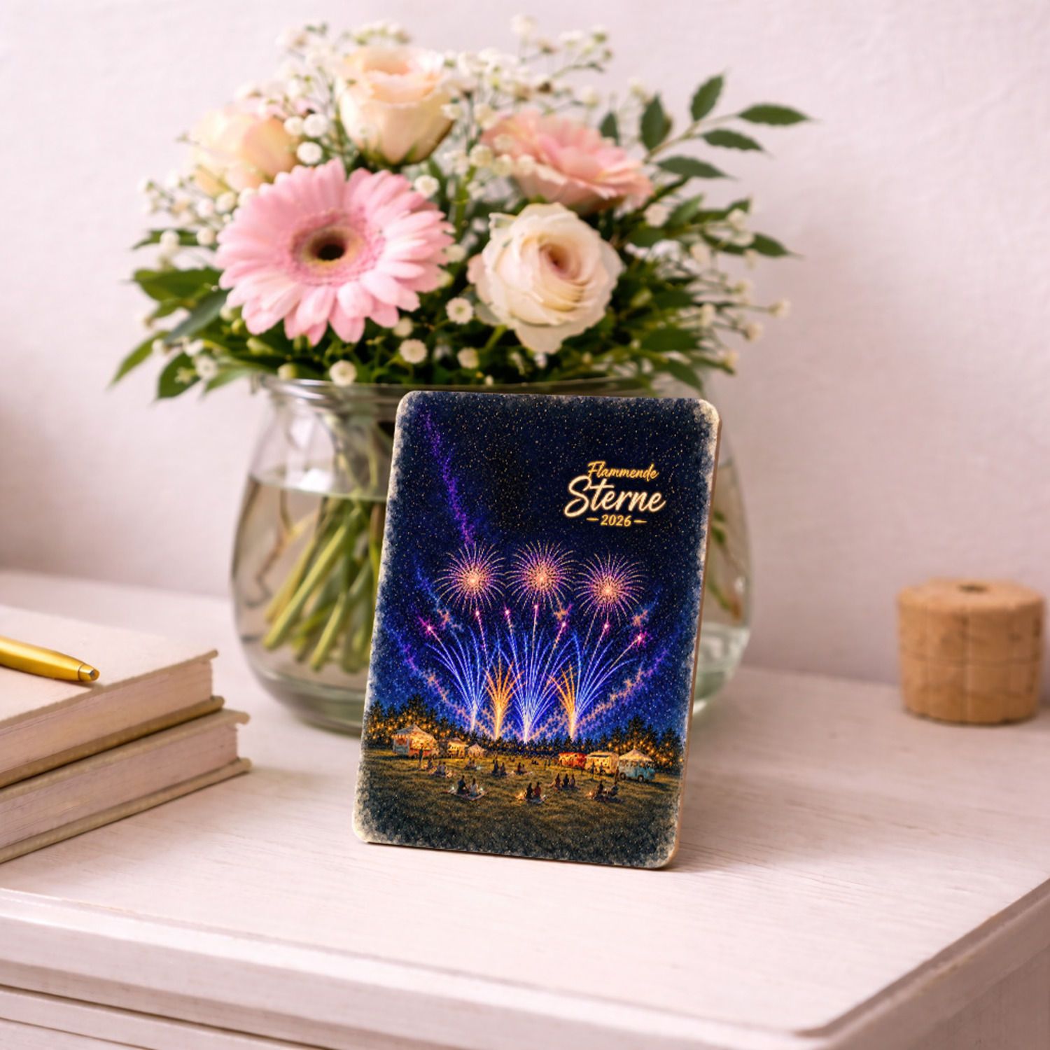 Flammende Sterne Holzpostkarte – Ansicht 4