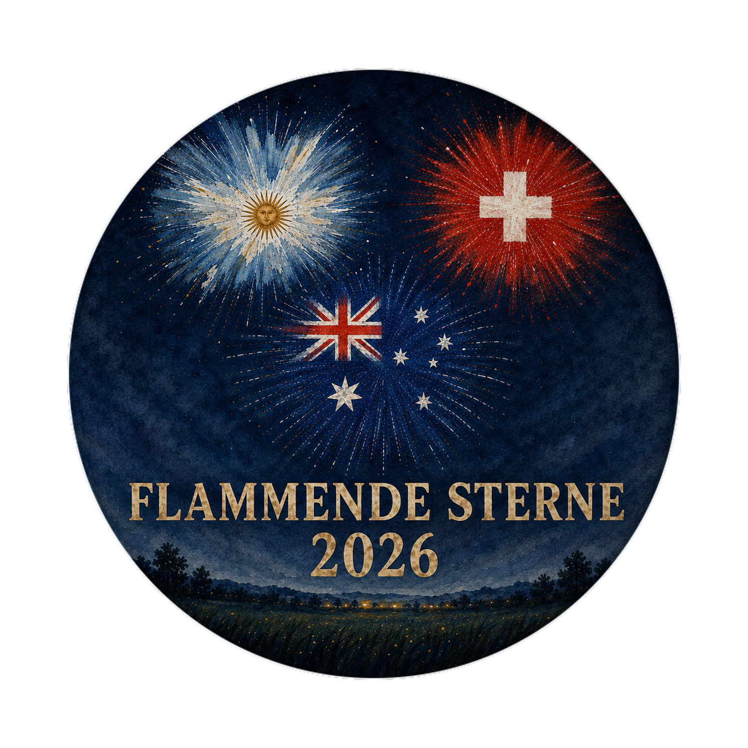 Länder Flammende Sterne Souvenir Magnet