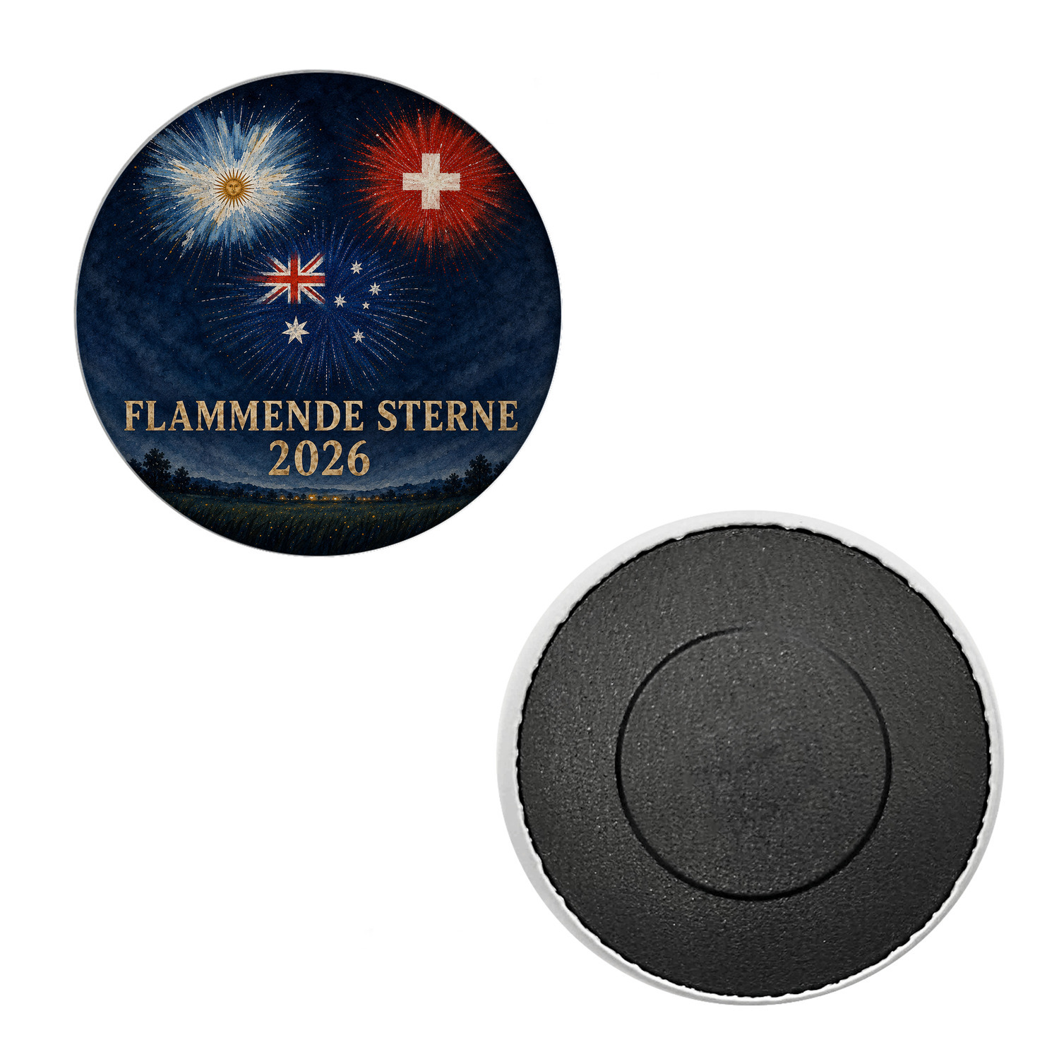 Länder Flammende Sterne Souvenir Magnet – Ansicht 2