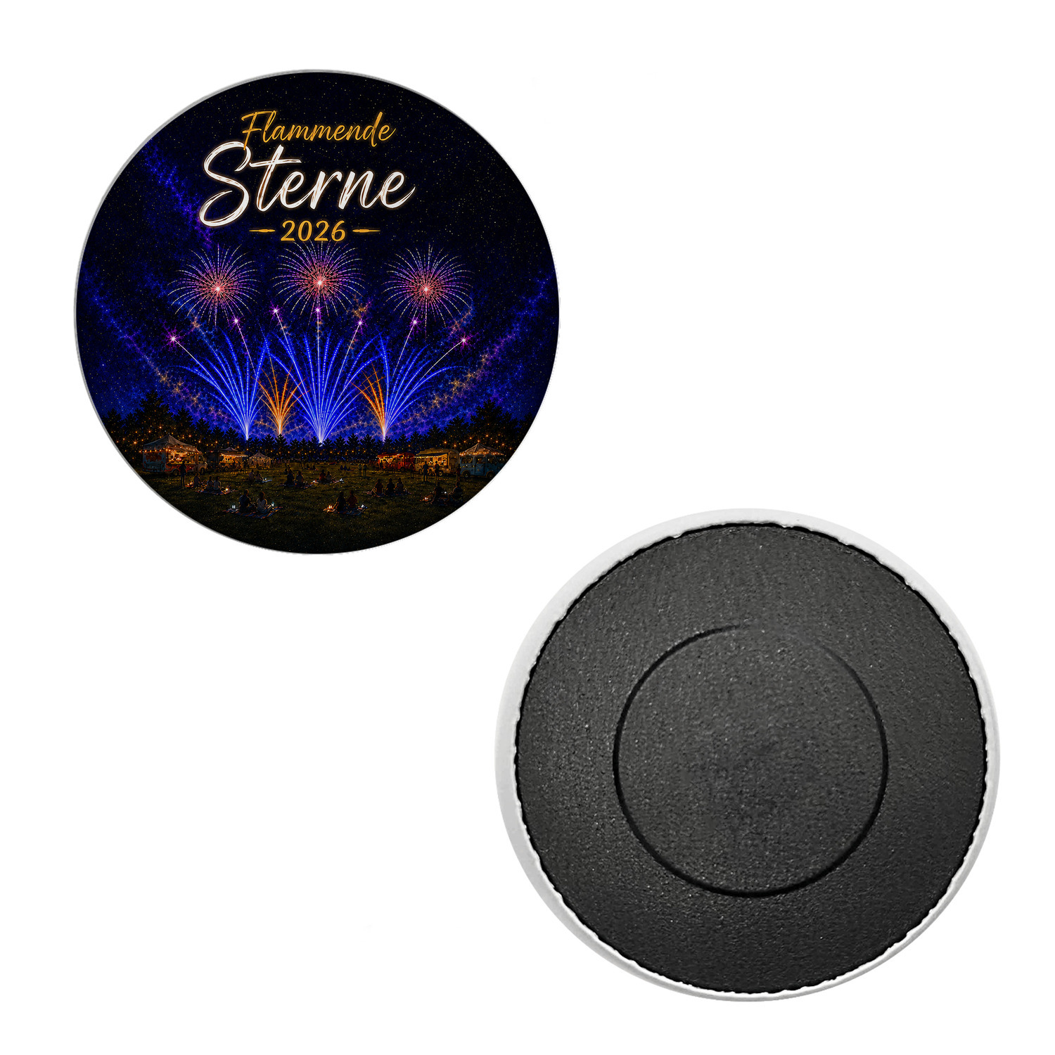 Flammende Sterne 2026 Souvenir Magnet – Ansicht 2