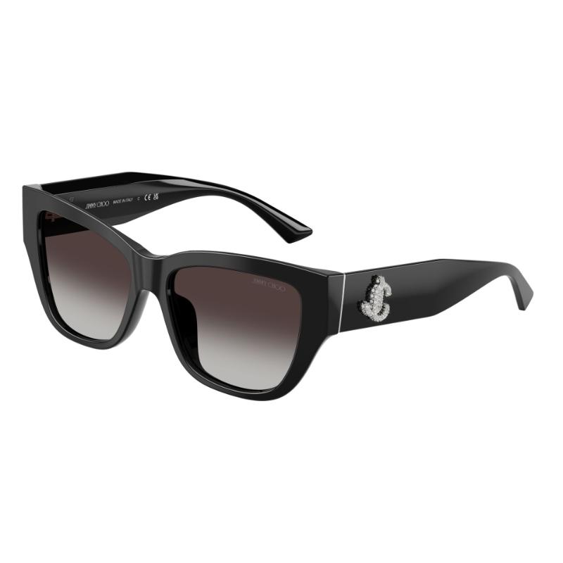 Jimmy Choo JC5039 con montura negra y lentes grises degradadas