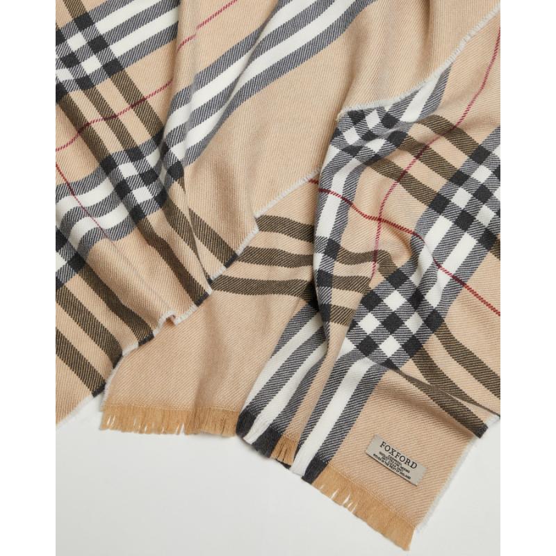 Foxford Bufanda De Lana Merino Extra Fina Camel Clásico