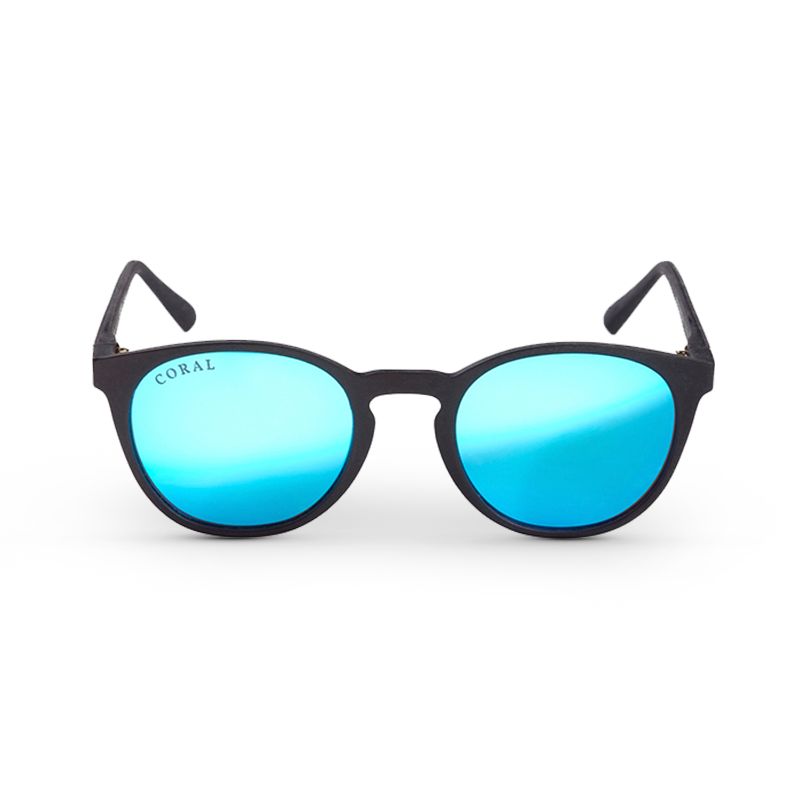 Coral Eyewear Albacore de espejo polarizado Negro/azul