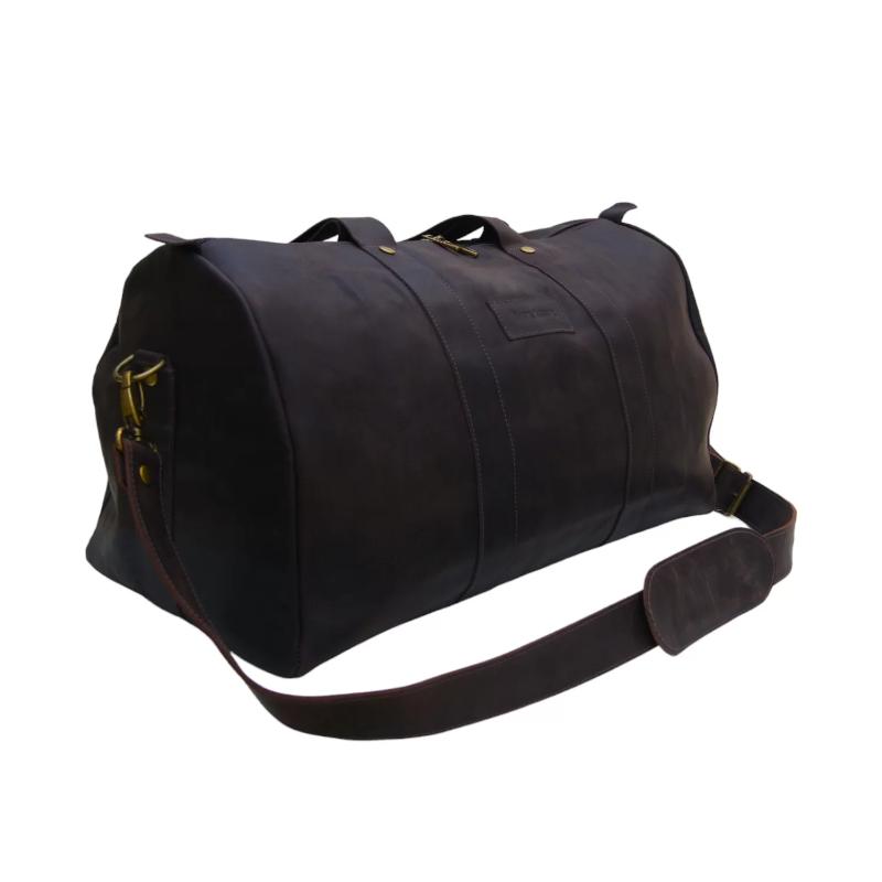 Tratur Bolso de Viaje de Cuero Cafe Oscuro