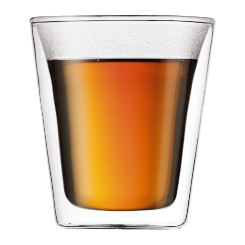 Bodum Canteen Set: 2 Vasos Termicos, 0,2 L., Borosilicato Transparente