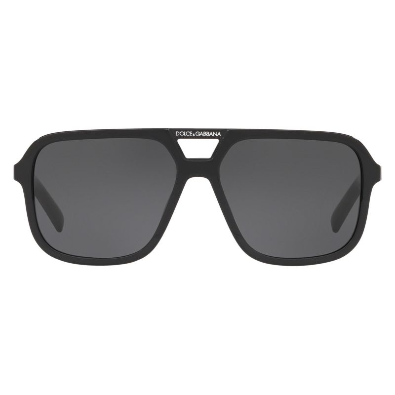 Dolce & Gabbana DG4354 Gafas de hombre negras con lentes gris oscuro