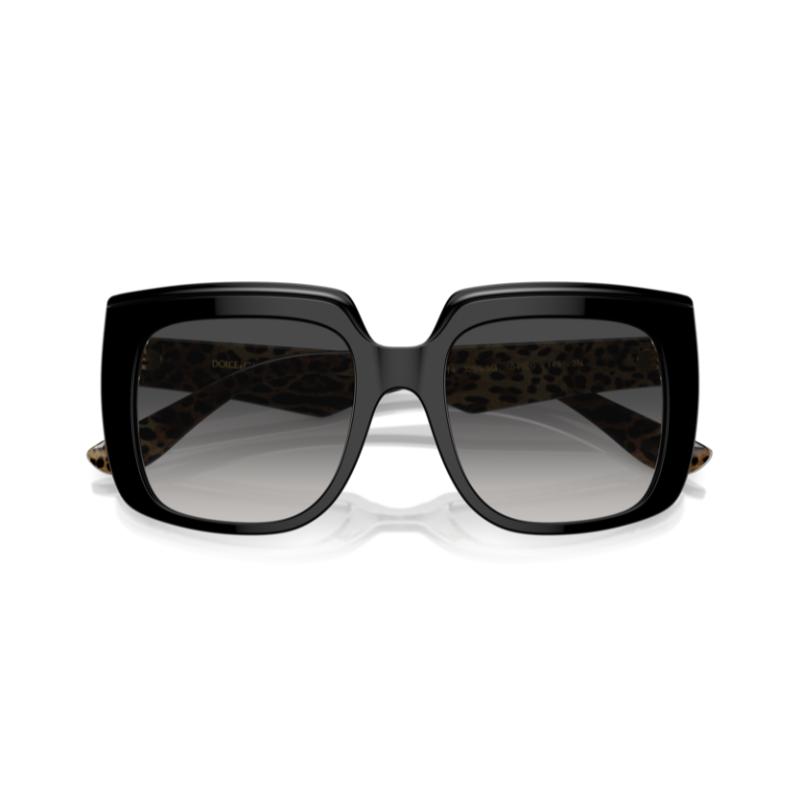 Dolce & Gabanna DG4414 Marco negro sobre marrón Leo Lente gris degradado