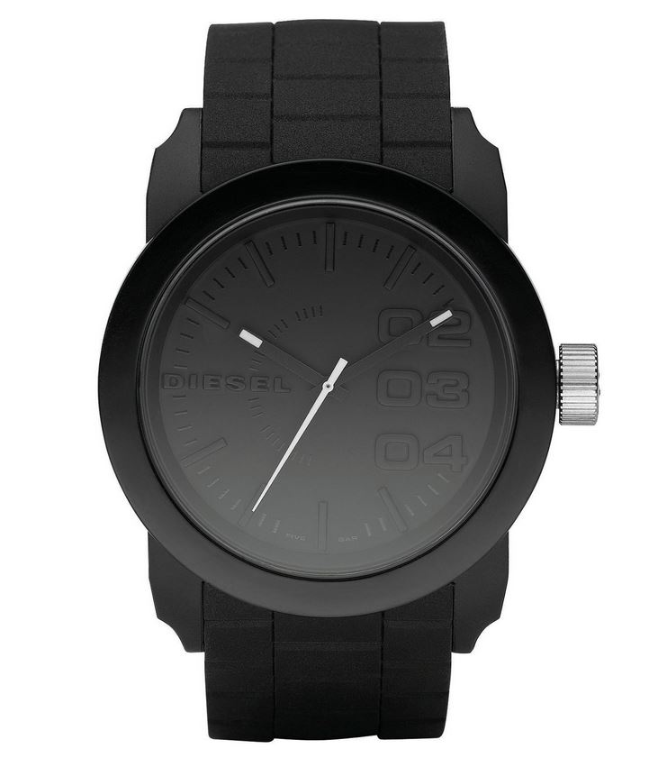 Reloj Diesel Double Down de silicona negra