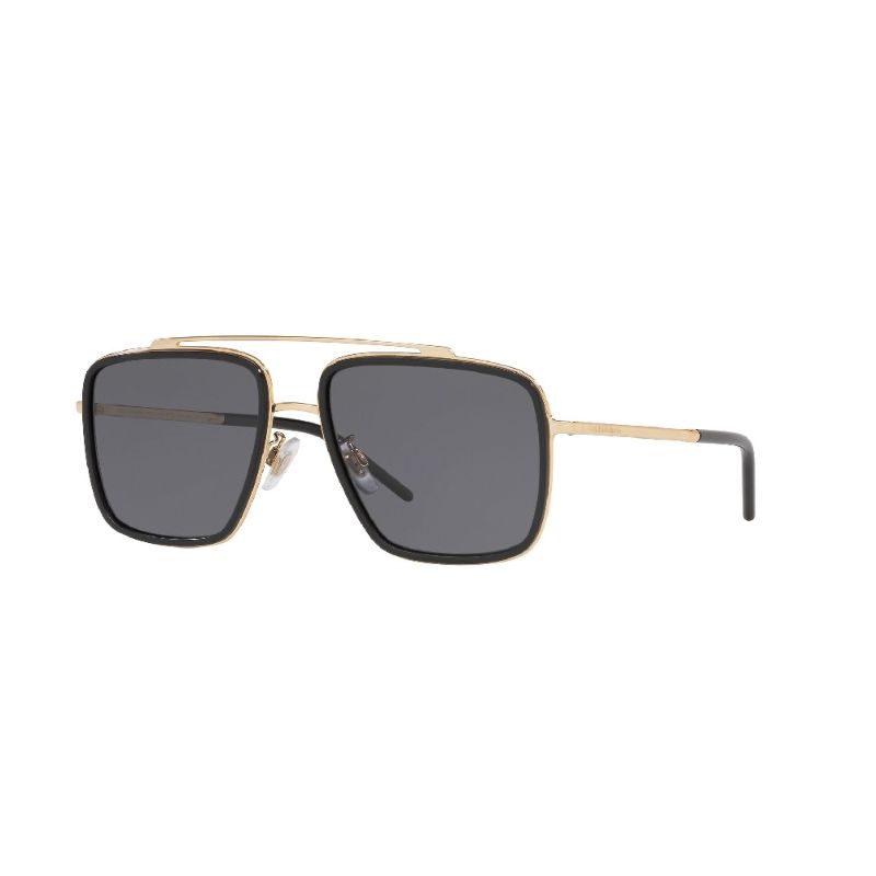 Dolce & Gabbana DG2220 Polarizado Cuadrado de hombre Negro y dorado