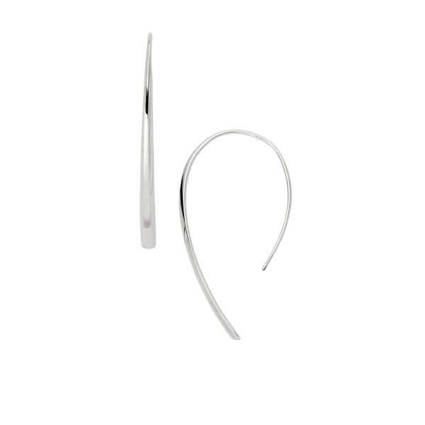 Fossil Pendientes de aro biselados