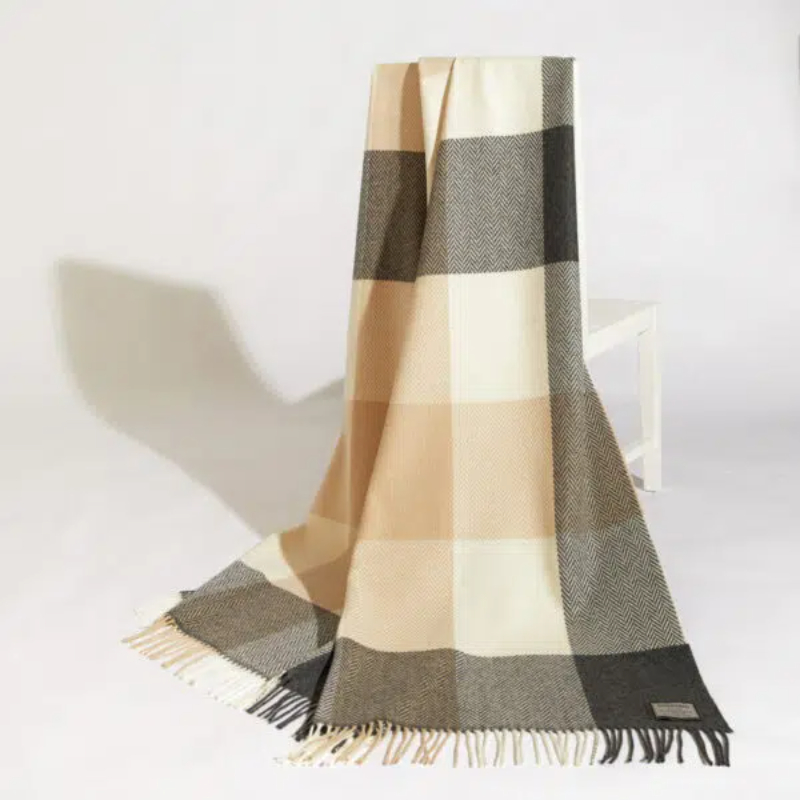 Foxford Lacken Manta de cachemira y lana de cordero