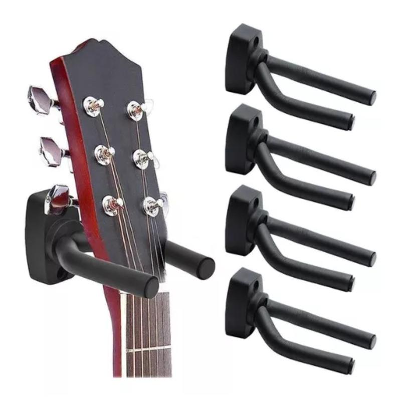 Pack 4 Soporte Guitarra Pared Colgador Bajo Ukelele Negro