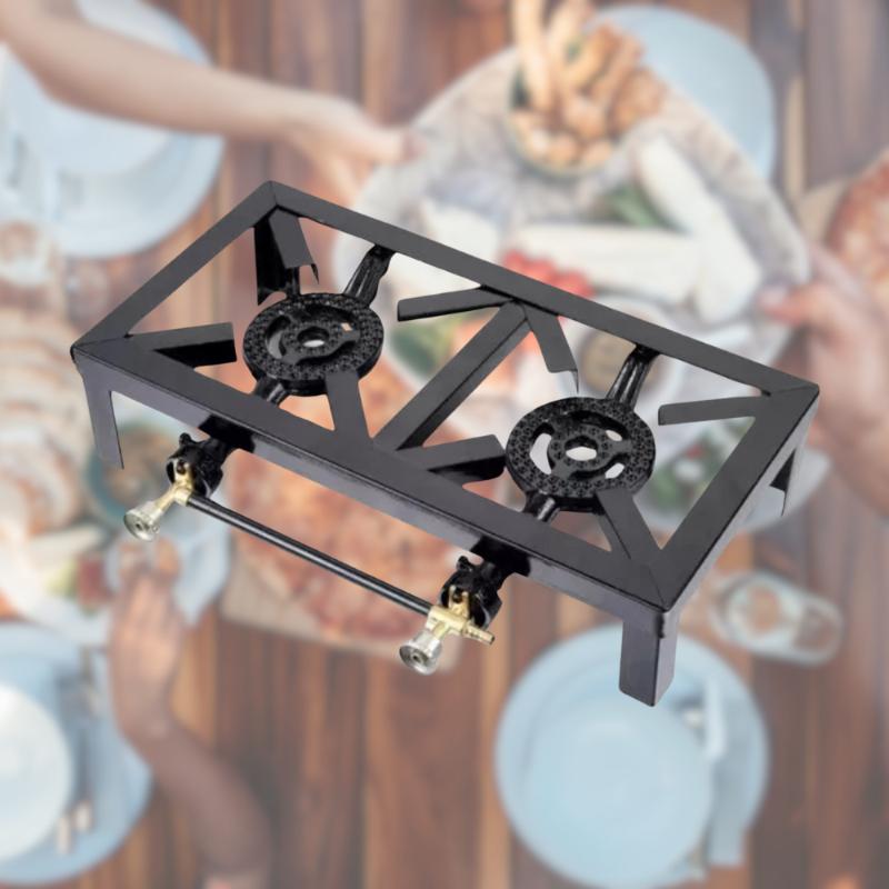 Cocinilla Camping Cocina A Gas Fogón 2 Quemadores Portátil