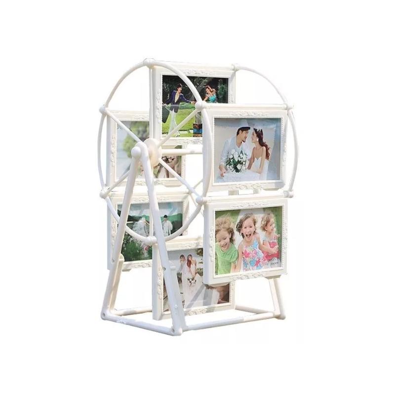 Porta Retrato Rueda Giratorio 12 Fotos Escritorio 15,5x17x33 CM