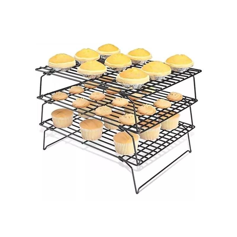 Rejillas 3 Niveles Galleta Pan Alimentos Acero Inoxidable 40x24.7 CM