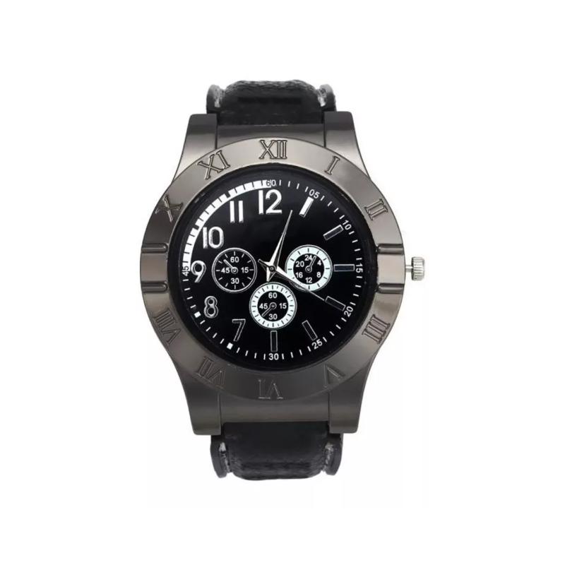 Reloj Pulsera Encendedor Recargable Usb Luz Led Hombre