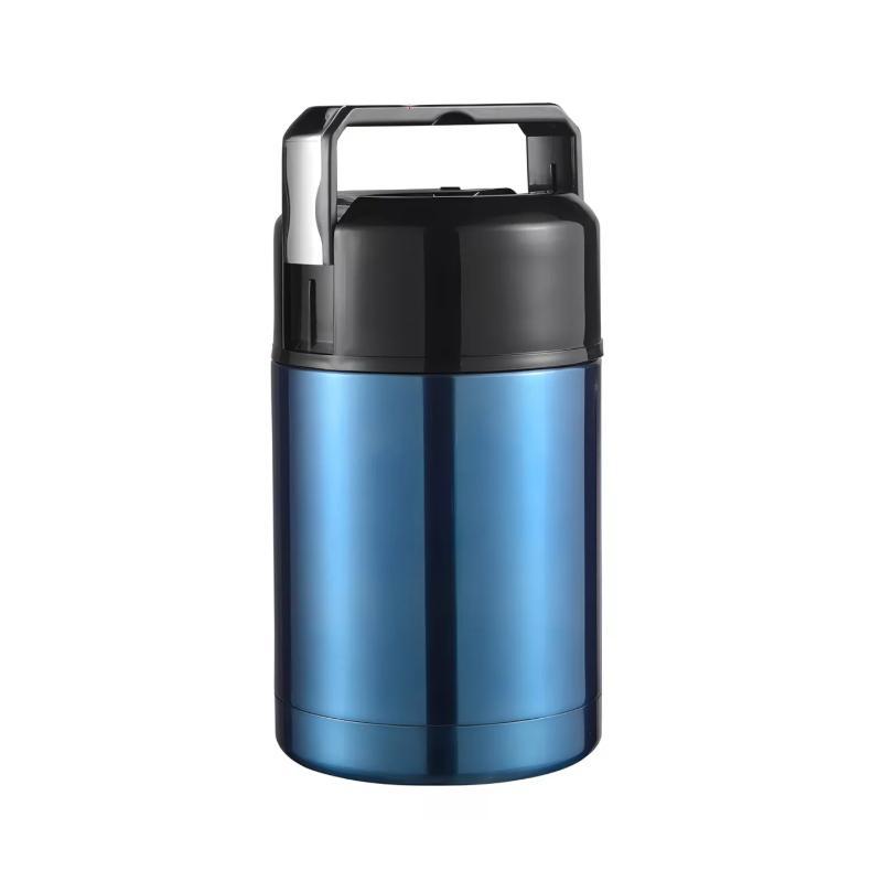 Termo Comida Acero Inoxidable 800 ML + Cuchara Azul