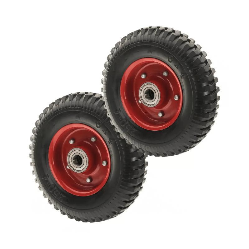 Set 2 Ruedas Caucho 8" Transporte Rural 20x5 CM