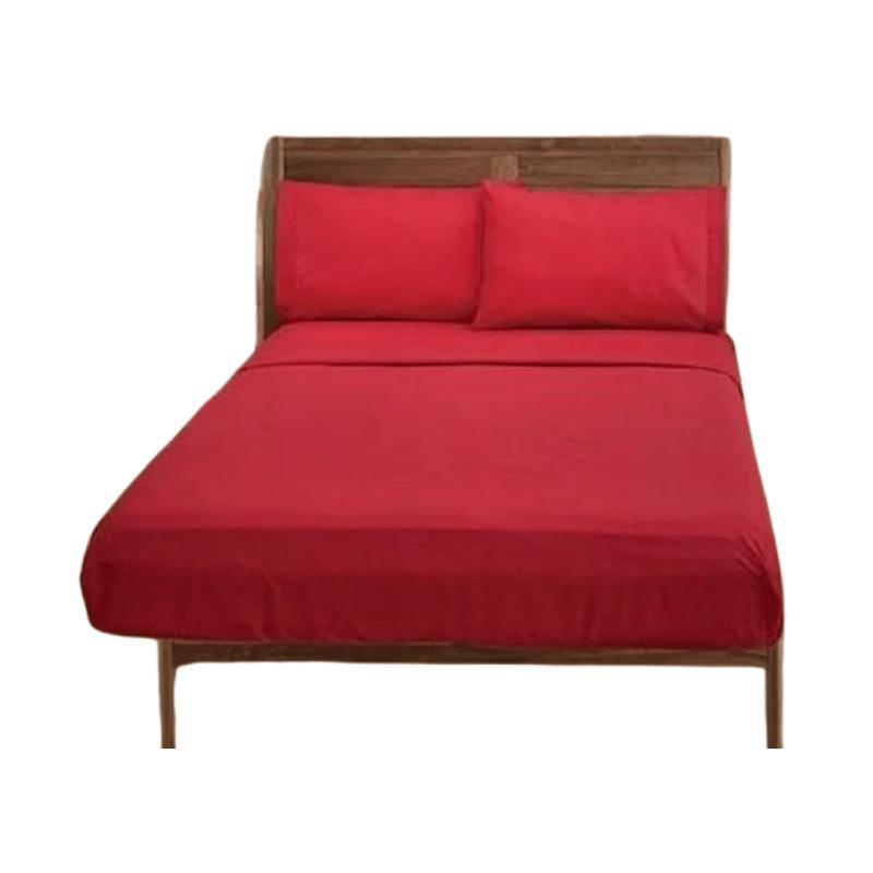 Sabanas 2 Plazas 4 Piezas Polar 144 Hilos Rojo