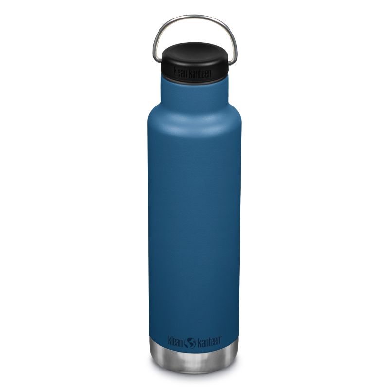 Klean Kanteen Classic Botella con tapa de lazo y aislamiento al vacío de 355 ml - Verde azulado real