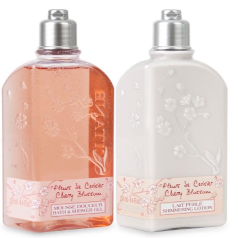 L'Occitane Set de gel de ducha y locion corporal de flores de cerezo