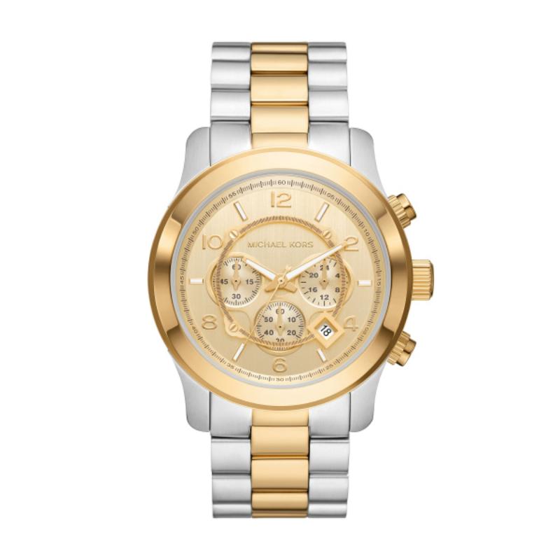Michael Kors Runway Reloj cronógrafo de acero inoxidable bicolor