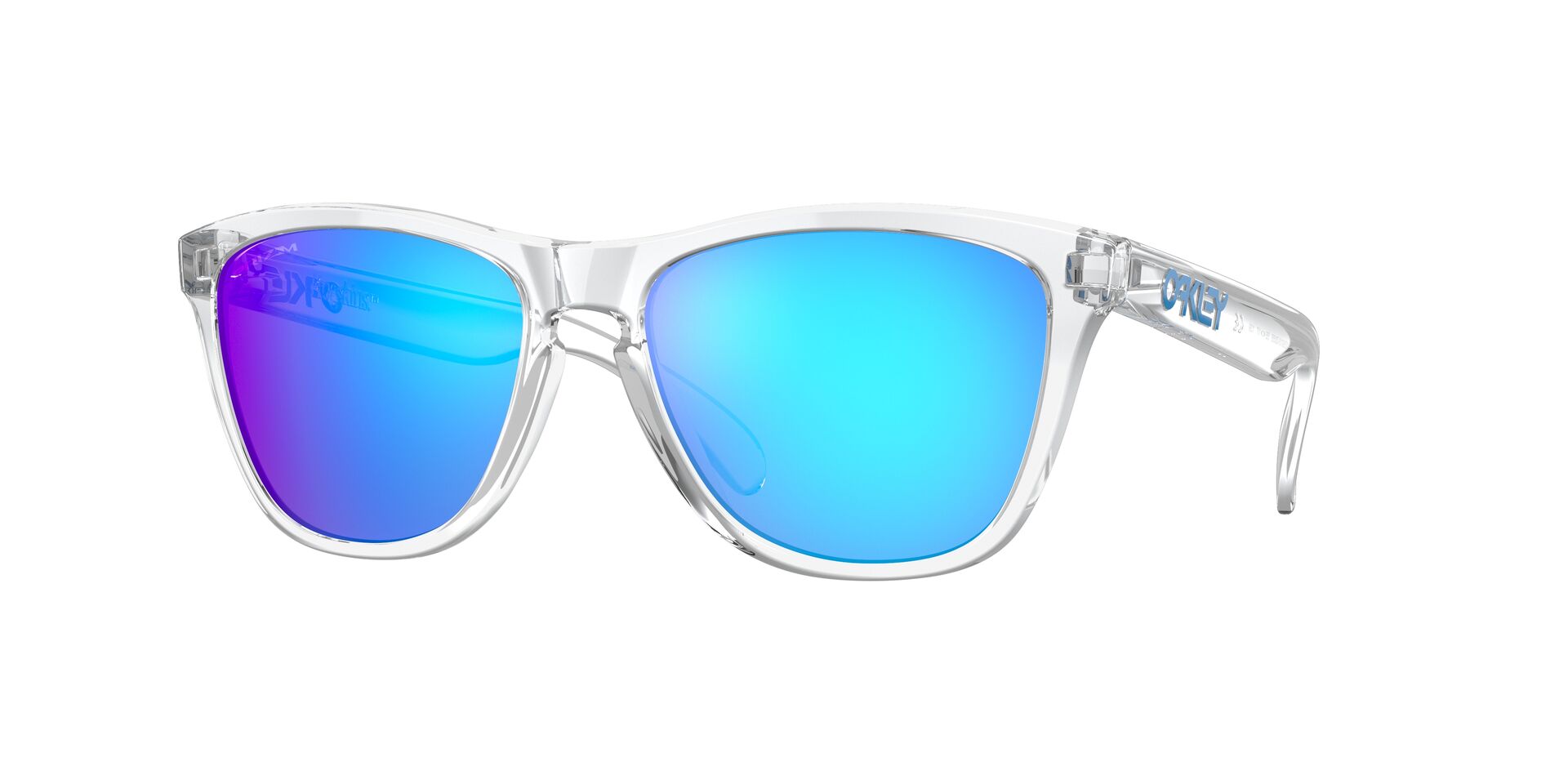 Oakley Frogskins Monturas transparentes con lentes de zafiro PRIZM