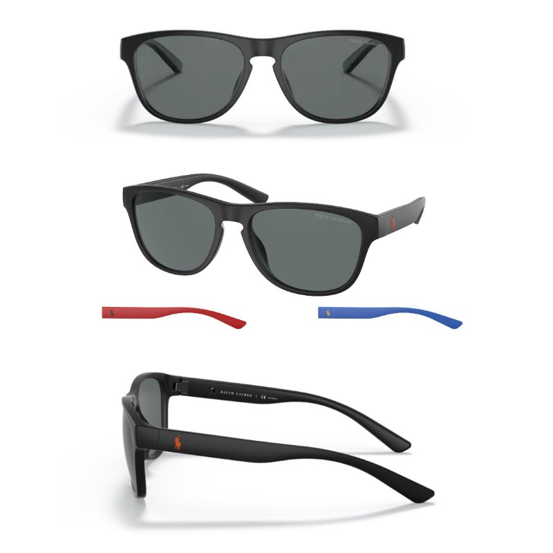 Polo By Ralph Lauren PH4180U Negro mate/gris oscuro polarizado