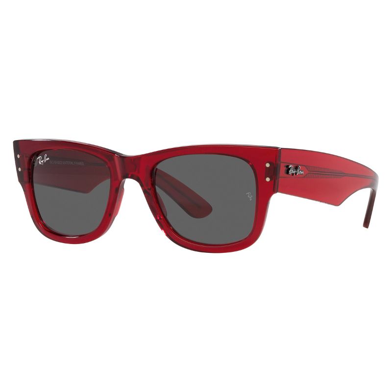 Ray-Ban Mega Wayfarer Rojo Transparente con Gris Oscuro