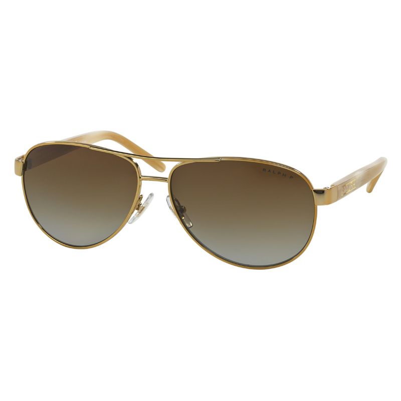 Ralph RA4004 Montura dorada brillante con lente marrón polarizada polarizada