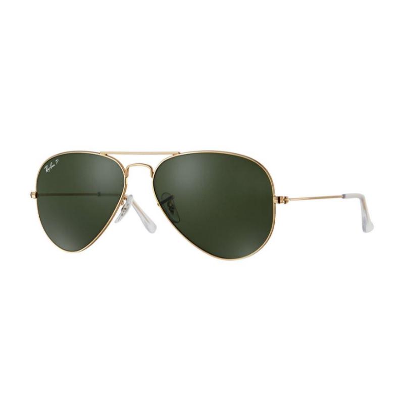 Ray-Ban RB3025 Aviator Clásicos con montura dorada y lentes polarizadas