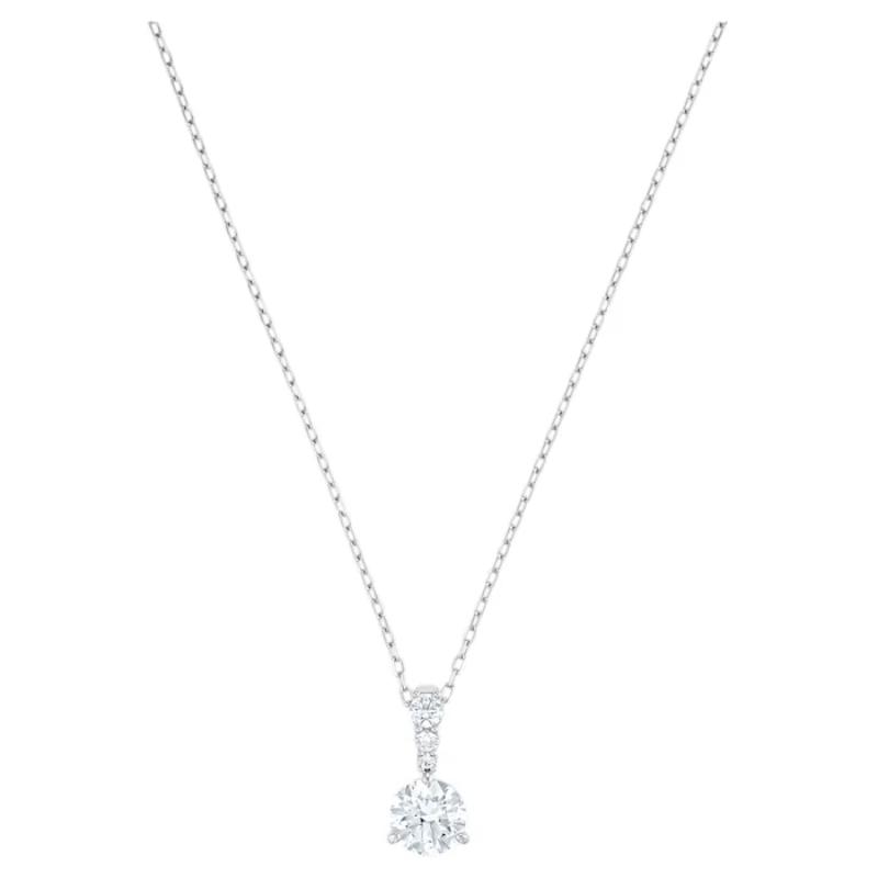 Swarovski Colgante solitario, blanco, baño de rodio