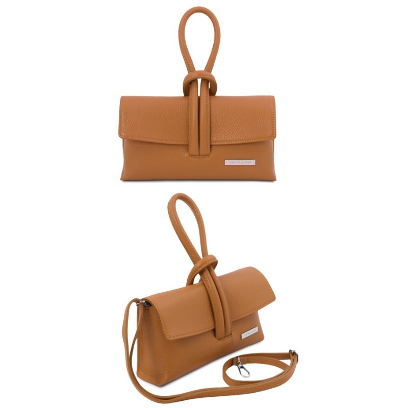 Bolso Clutch Tuscany Leather TL Coñac