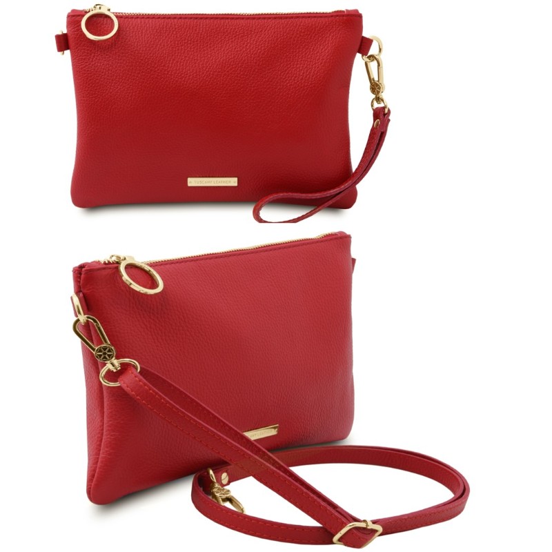 Tuscany Leather Bolso de mano de piel suave color Rojo lápiz labial