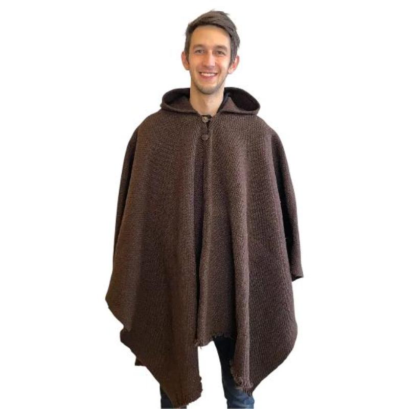 Tratur Poncho de Lana café
