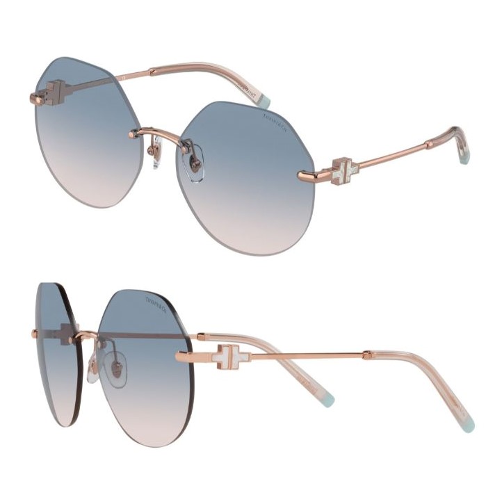 Tiffany & Co TF3077 Marco Rubedo con lente azul