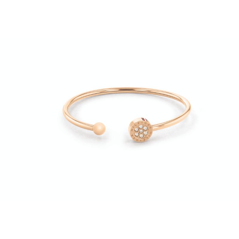 Brazalete dorado con clavel de Tommy Hilfiger