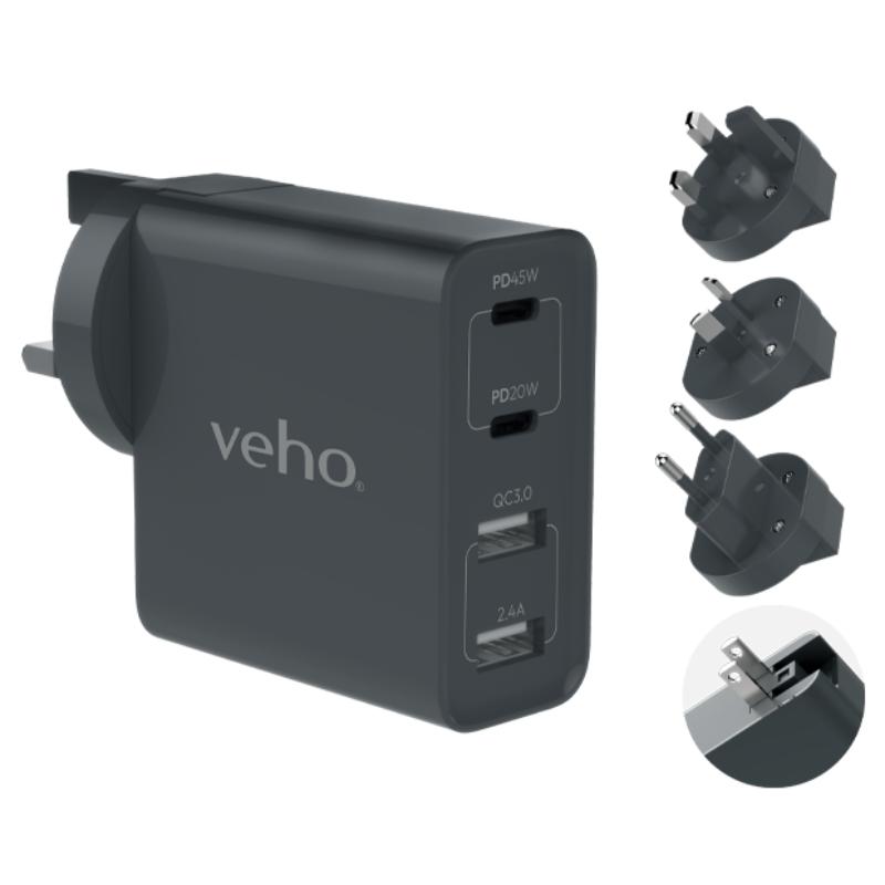 Veho TA-45 Cargador USB universal multirregional