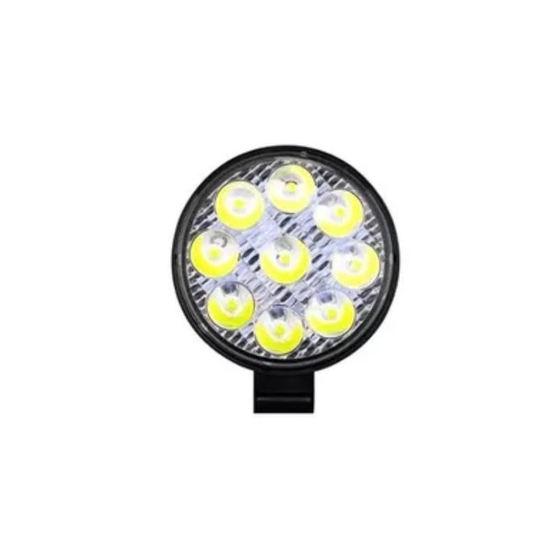 Set 2 Focos Neblinero Redondo Led 27w 12v Luz Blanca